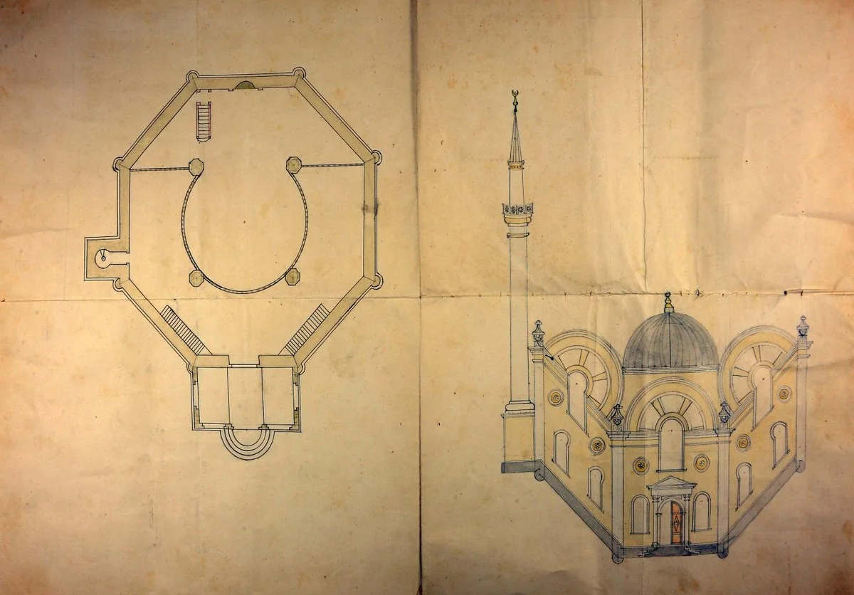 Batum'da Osmanlı Aziziye Cami-i Şerifi Planı, Gürcistan, 1866