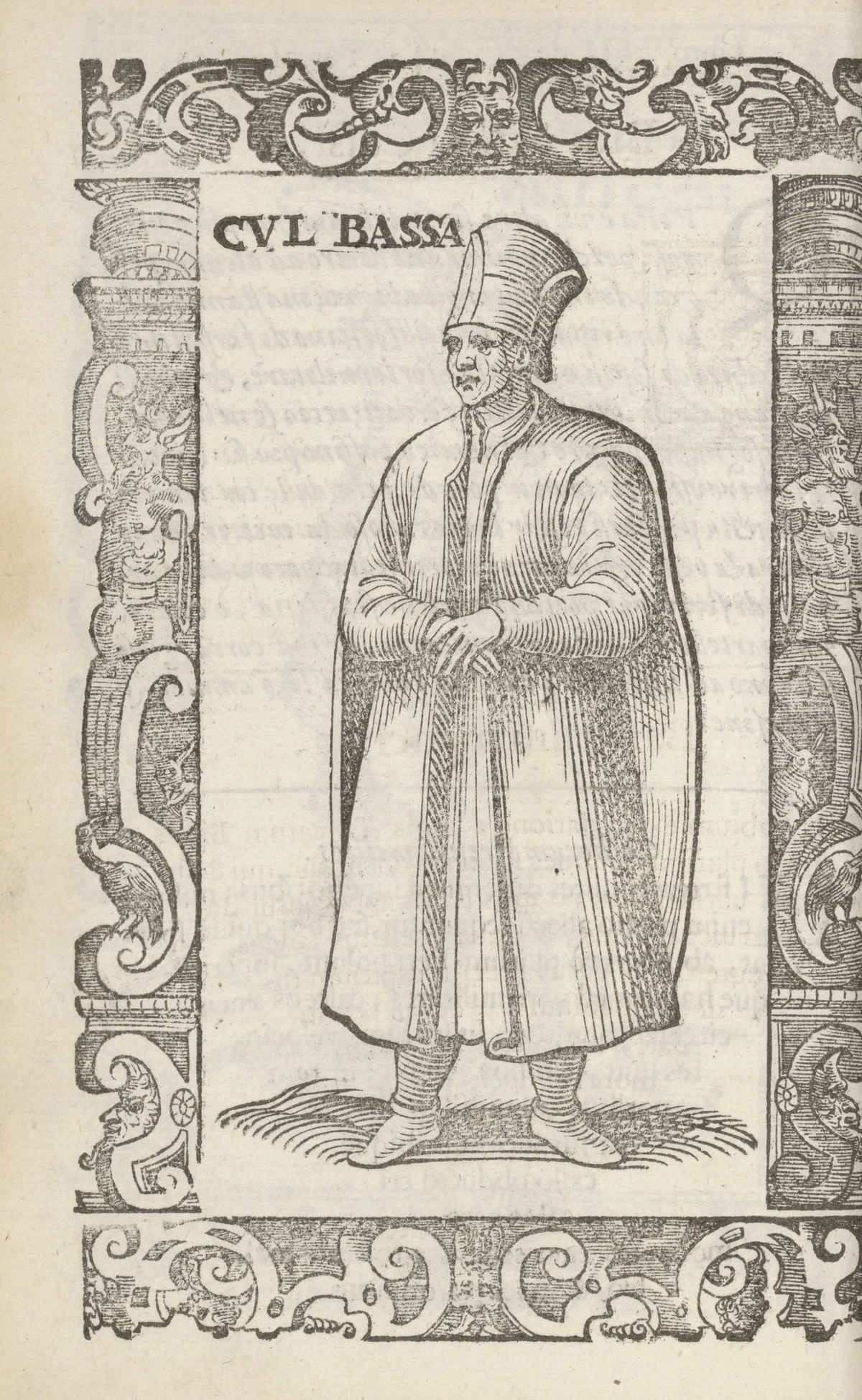 Cul Bassa figürü, 1598 tarihli Vecellio kostüm gravürü