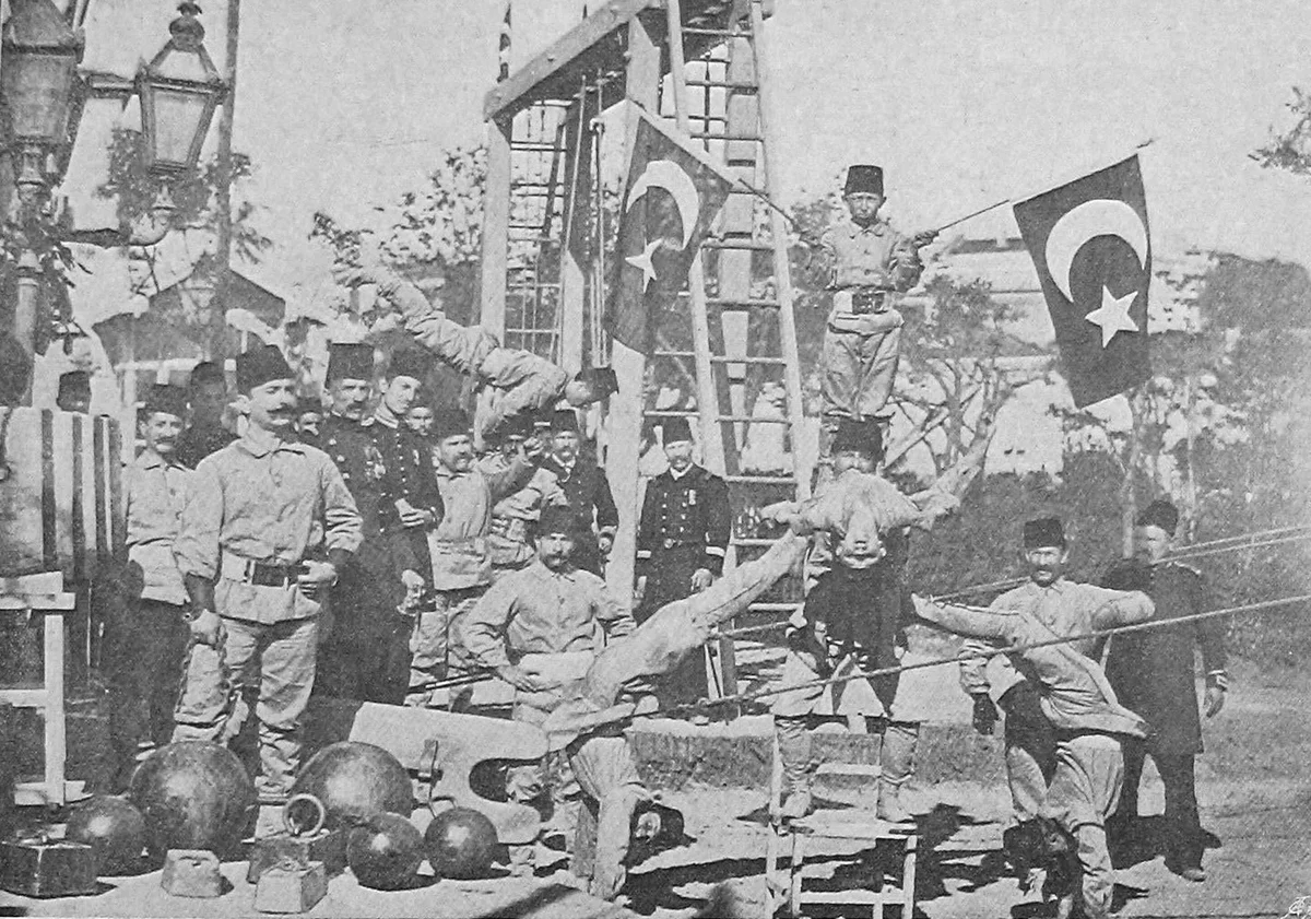 Osmanlı Bahriye Mektebi Öğrencileri Egzersizi, 1898