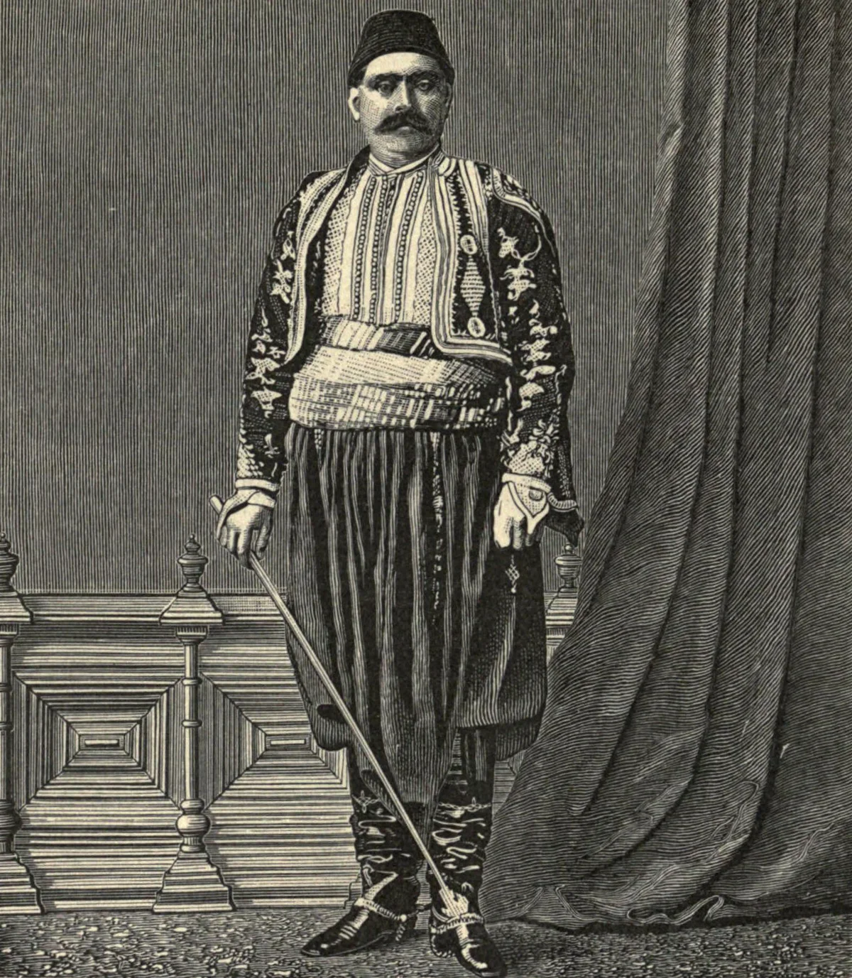 Saray arabacısı portresi, 1890'lar gravürü