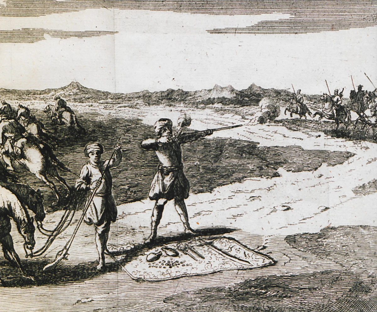 Karapınar yakınlarında Osmanlı süvarileri, 1712 tasviri