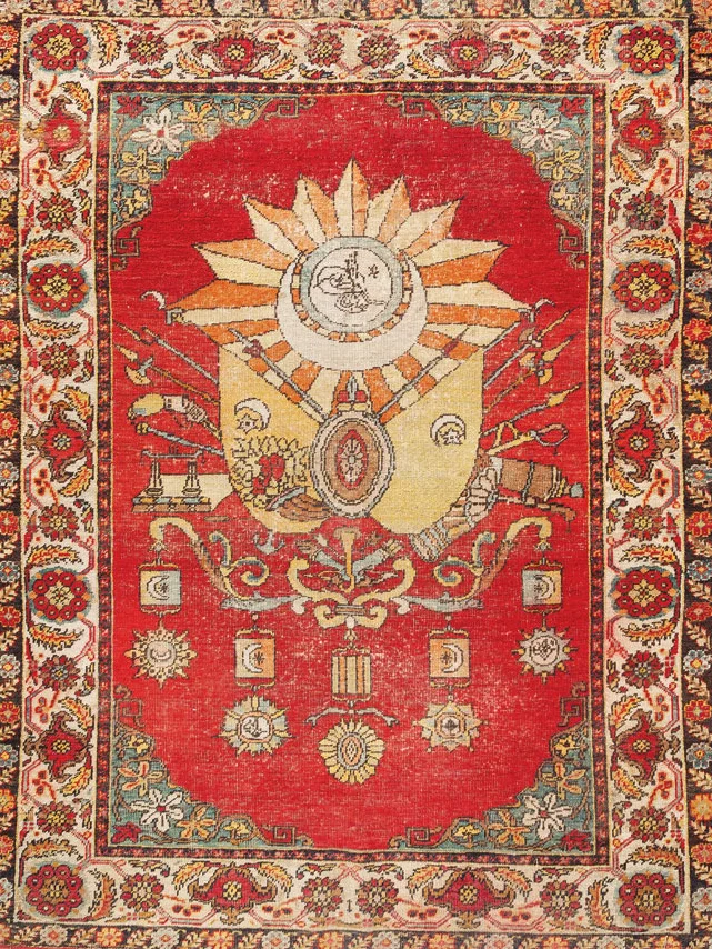 Osmanlı arması motifli duvar halısı, 1890'lar