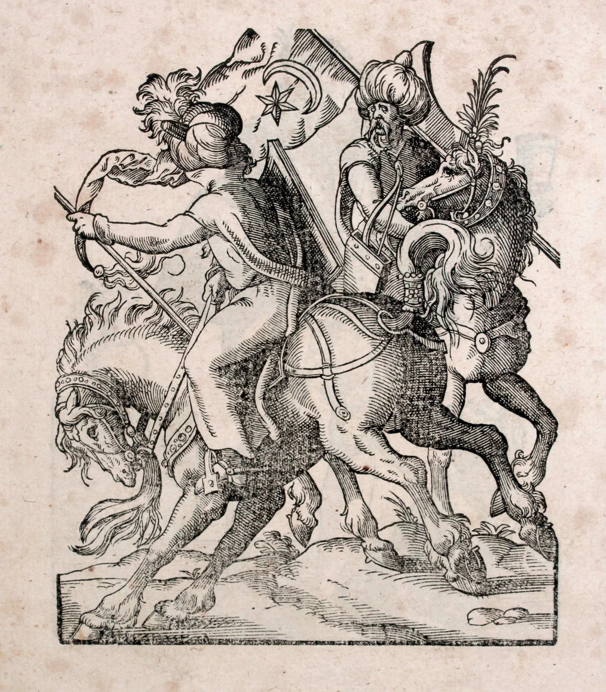 1584'de Ay-Yıldız Bayraklı Türk Savaşçı