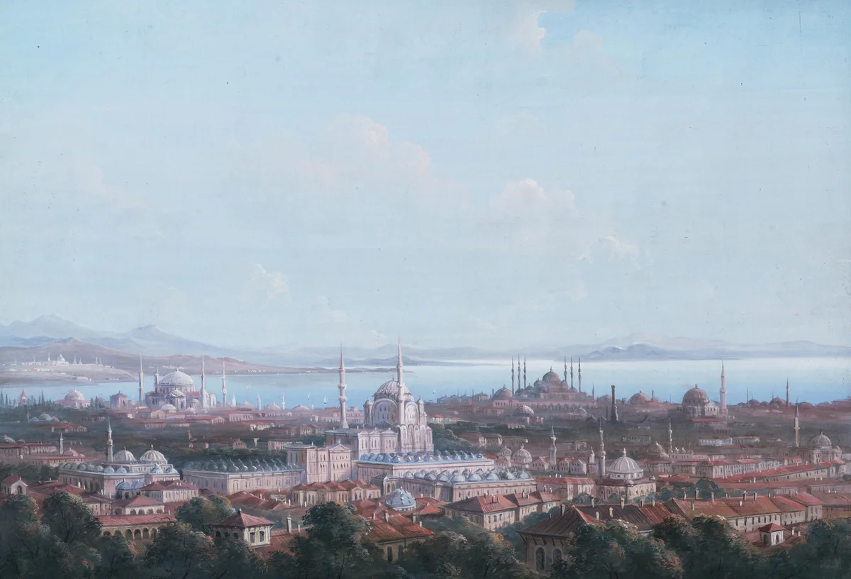 İstanbul Görünümü, Carlo Bossoli Resmi, 1815