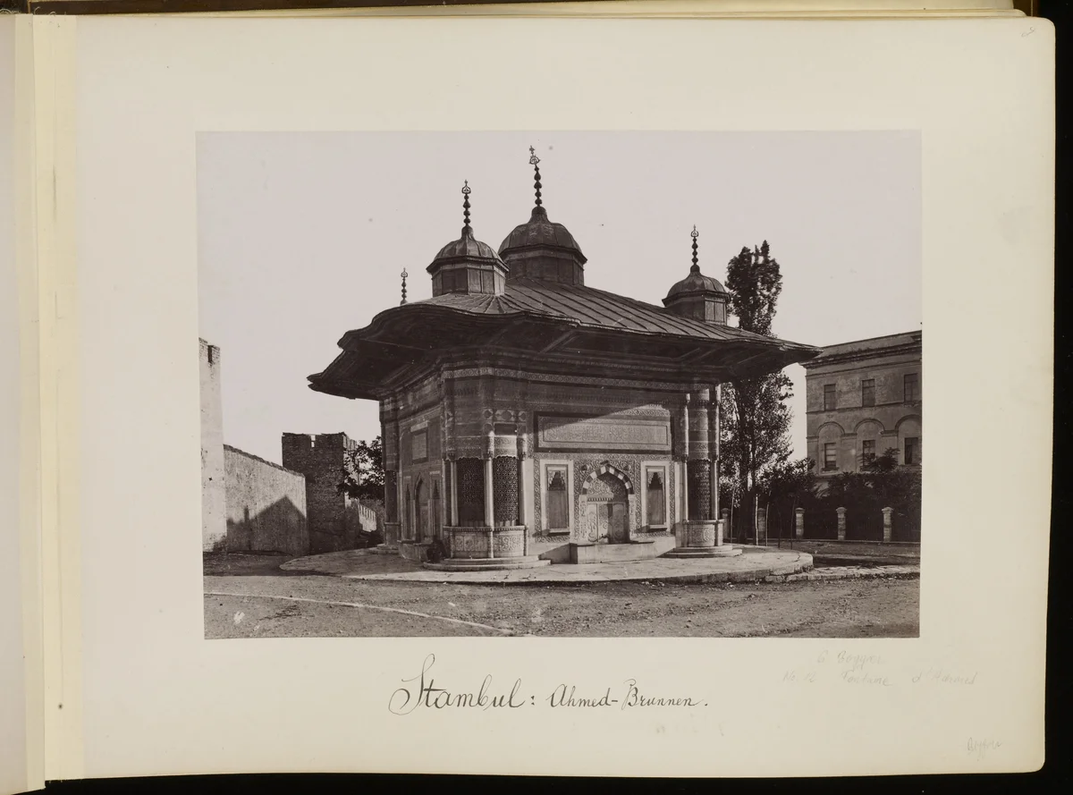 Osmanlı Çeşmesi, Guillaume Berggren Fotoğrafı, 1880