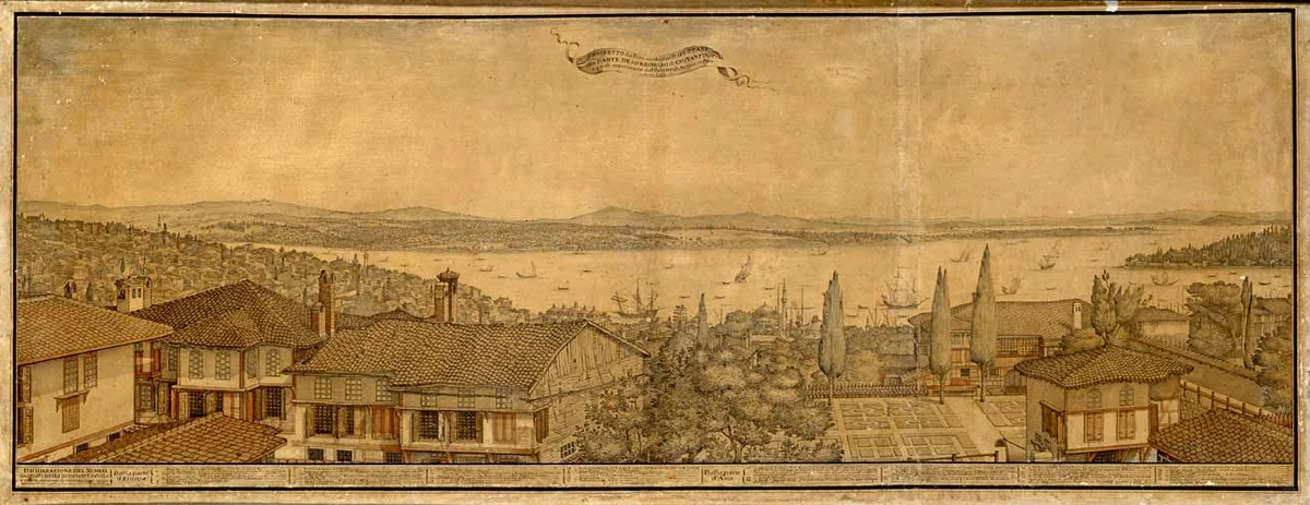 İstanbul, Saray ve Pera Görünümü, 1741