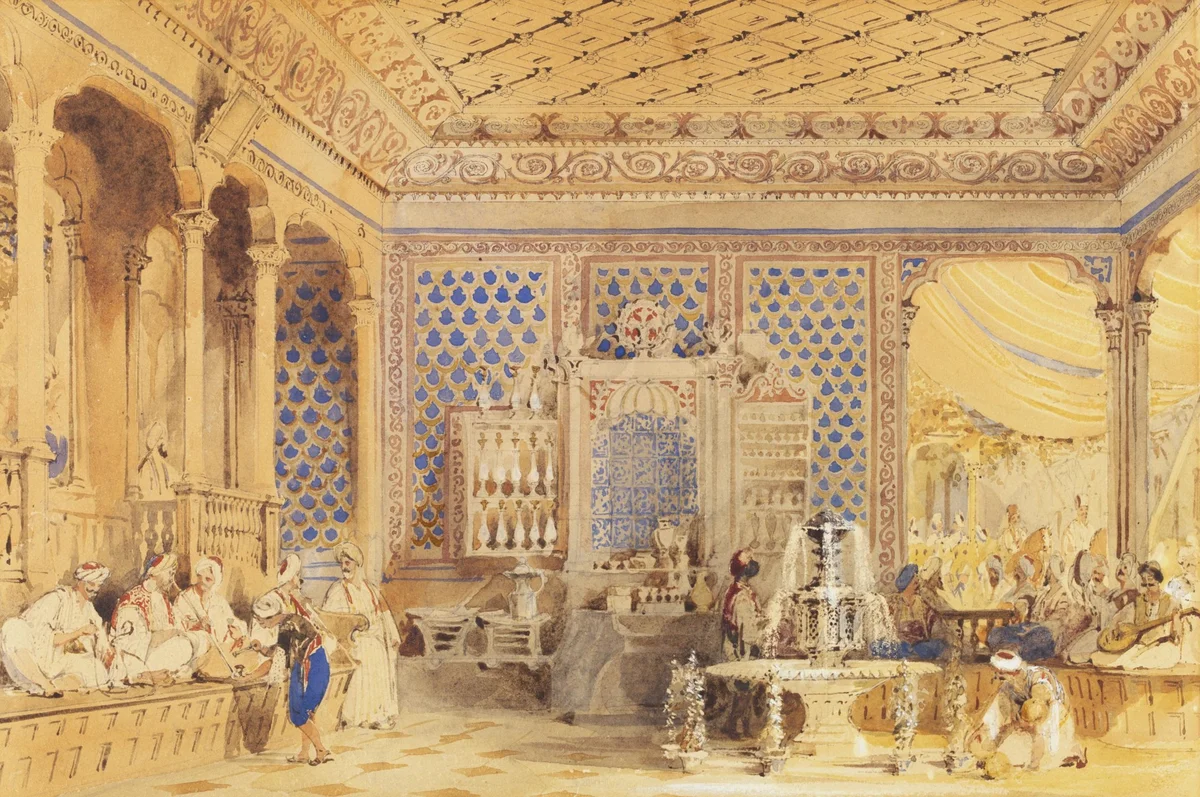 Osmanlı Türk Kafe İç Mekan, İstanbul, 1838