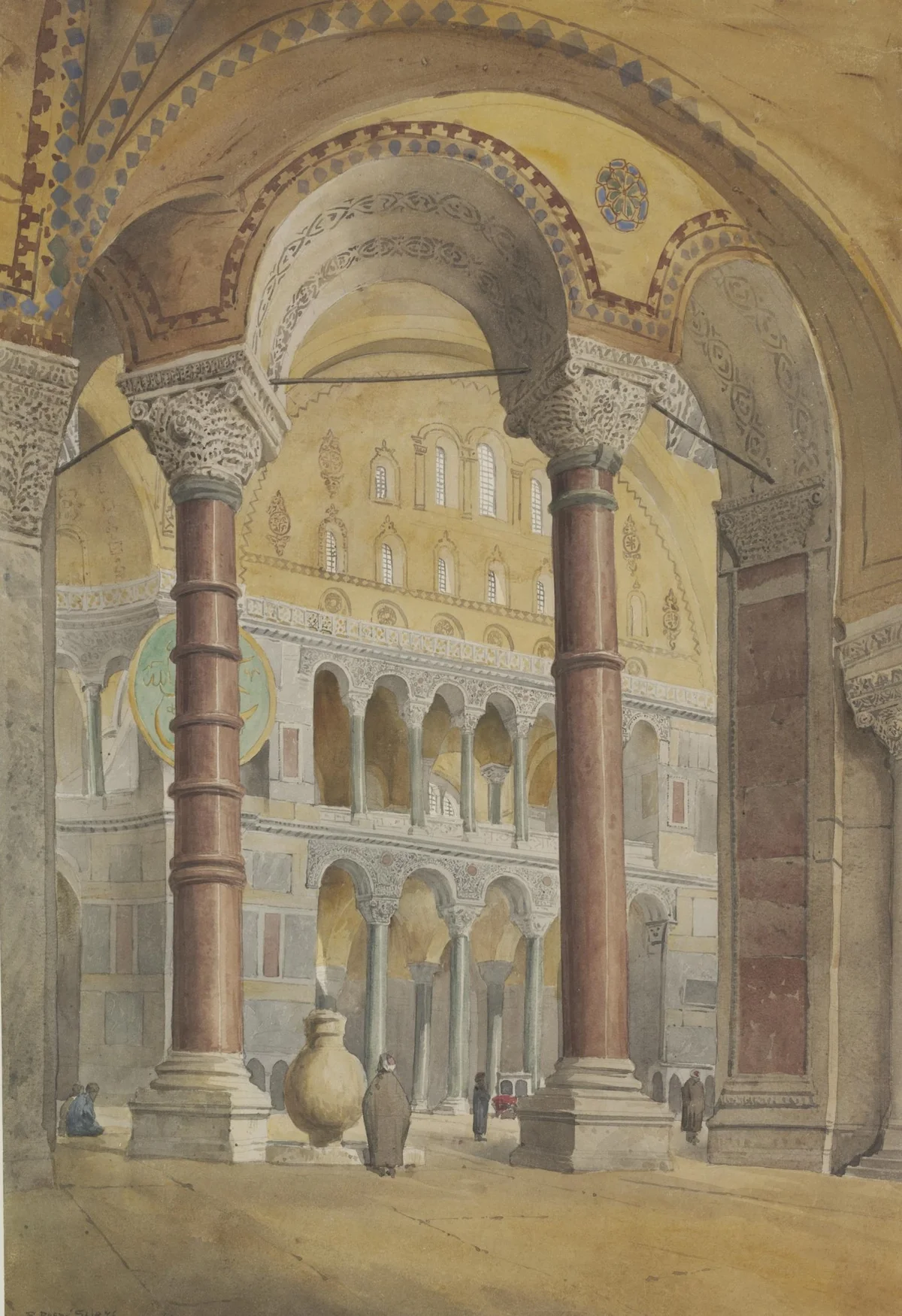 Ayasofya İç Mekan, İstanbul, 1866