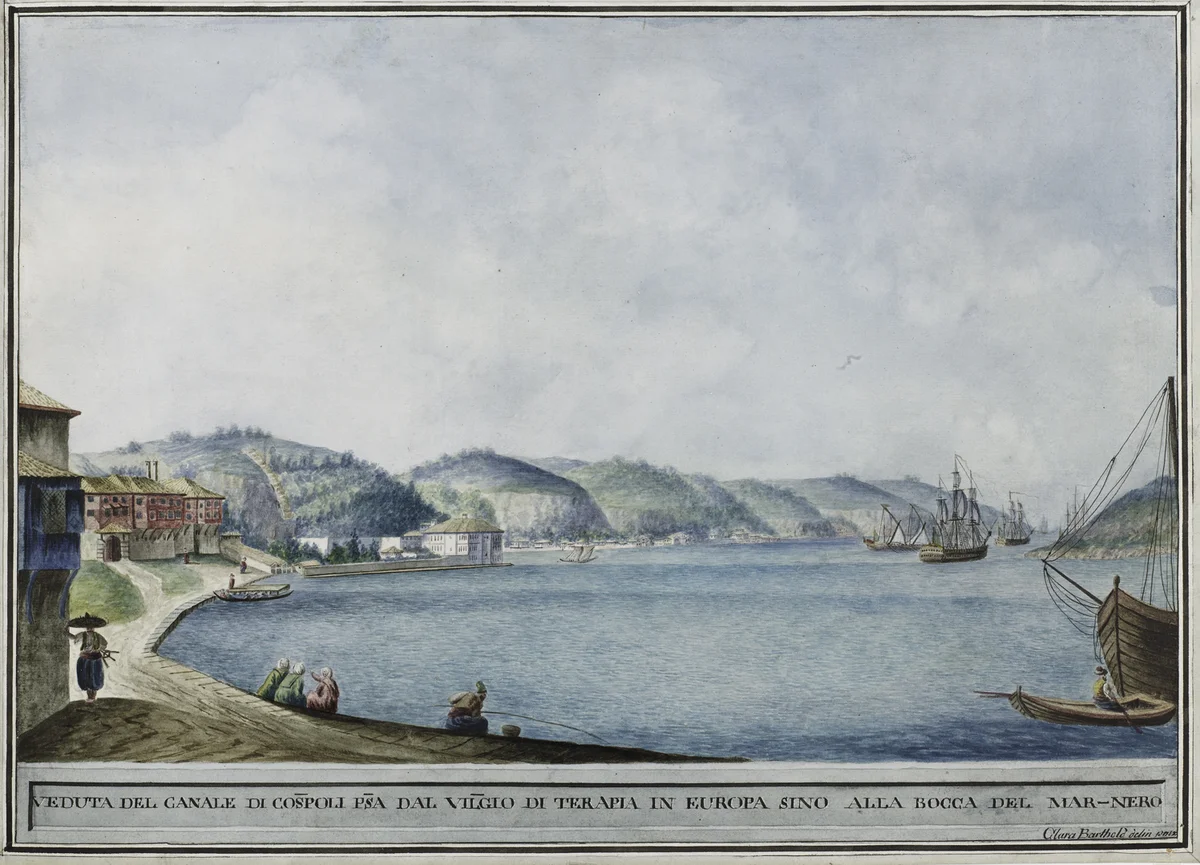 Istanbul Boğazı’nın Tarabya’dan Karadeniz girişine kadar görünümü mayer late 18