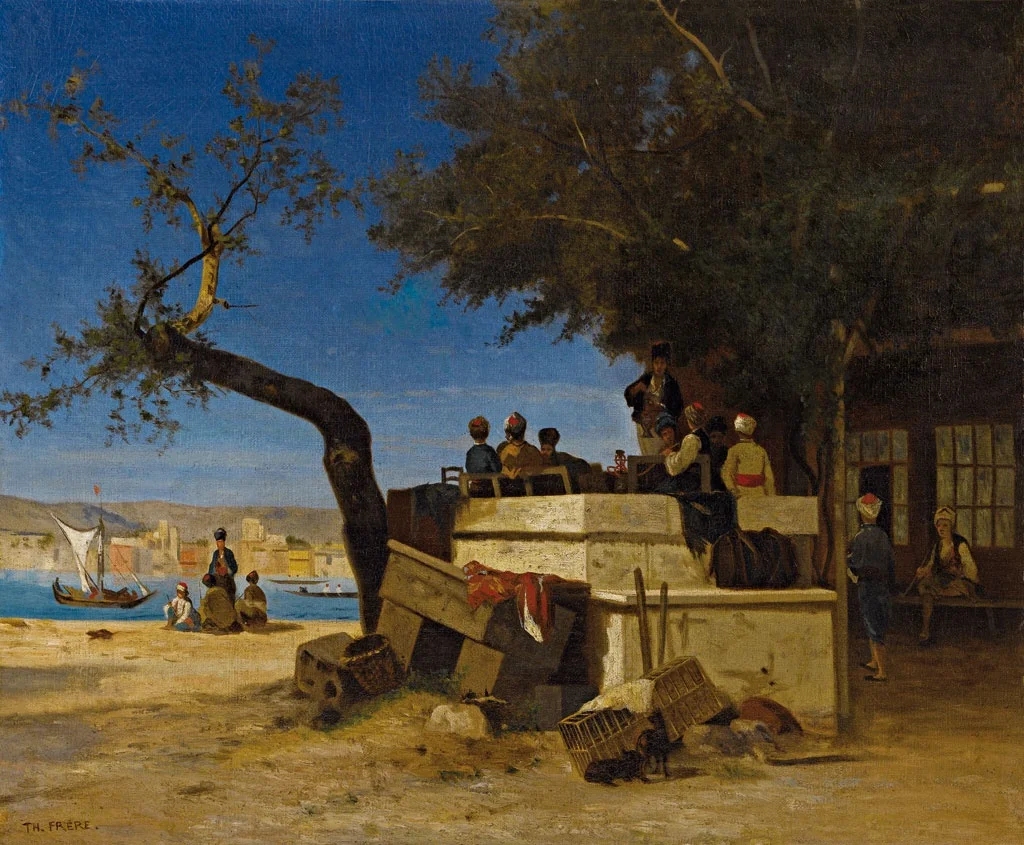 Boğaz'da Bir Kahvehane, İstanbul, 1860'lar