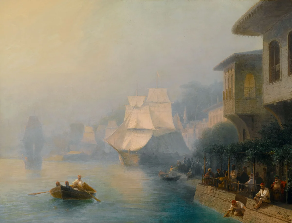 İstanbul'da Kahvehane, 1878 (Ivan Aivazovsky)