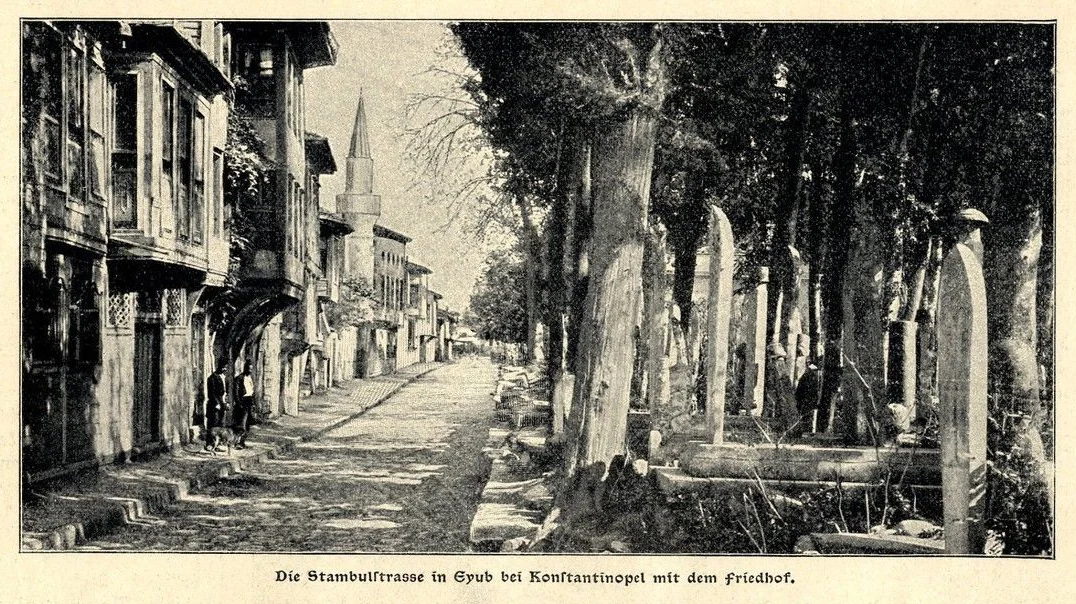 Osmanlı Dönemi Eyüp'de Bir Sokak, İstanbul, 1902