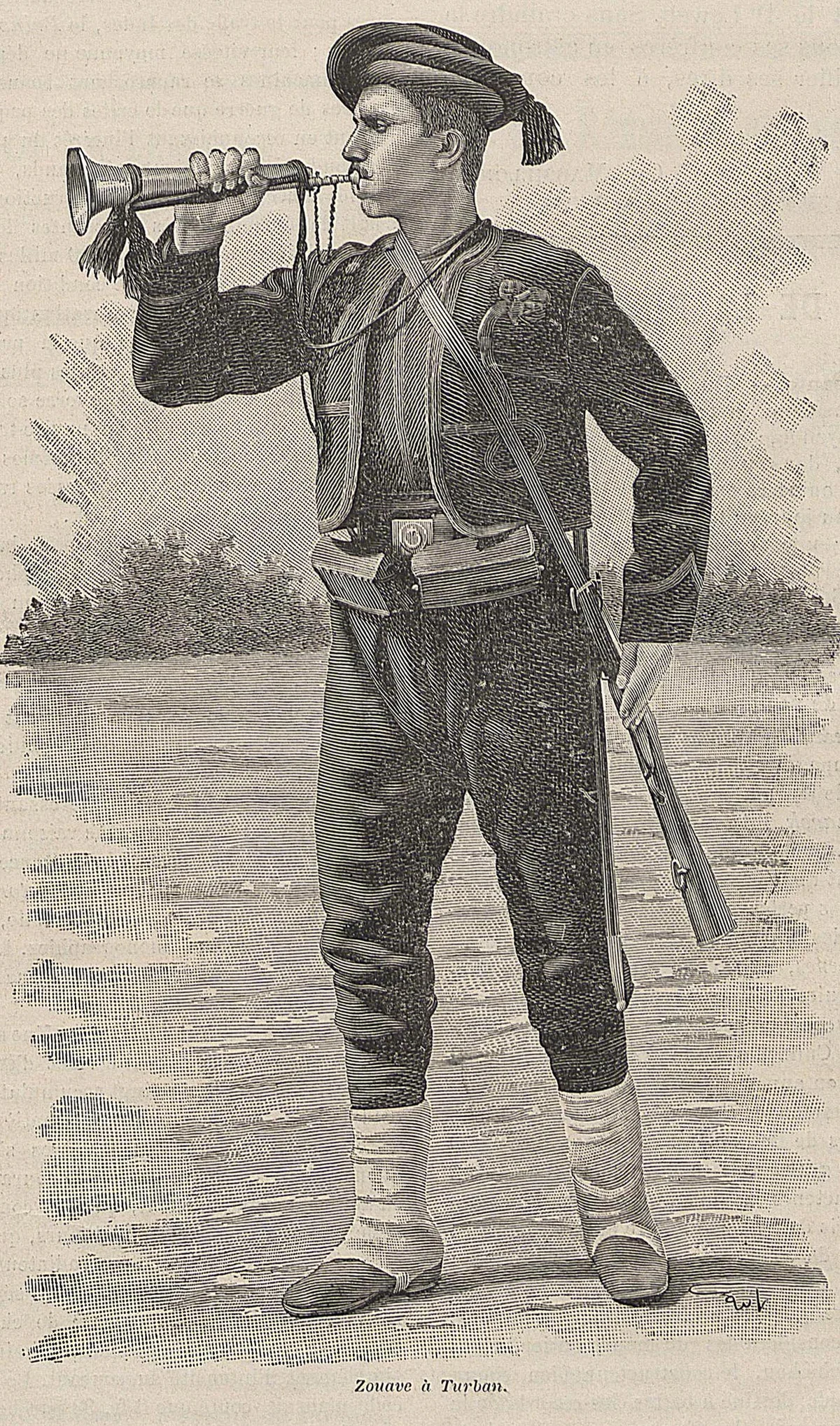 Bir Osmanlı Sarıklı Zuhaf Alayı Askeri, 1895