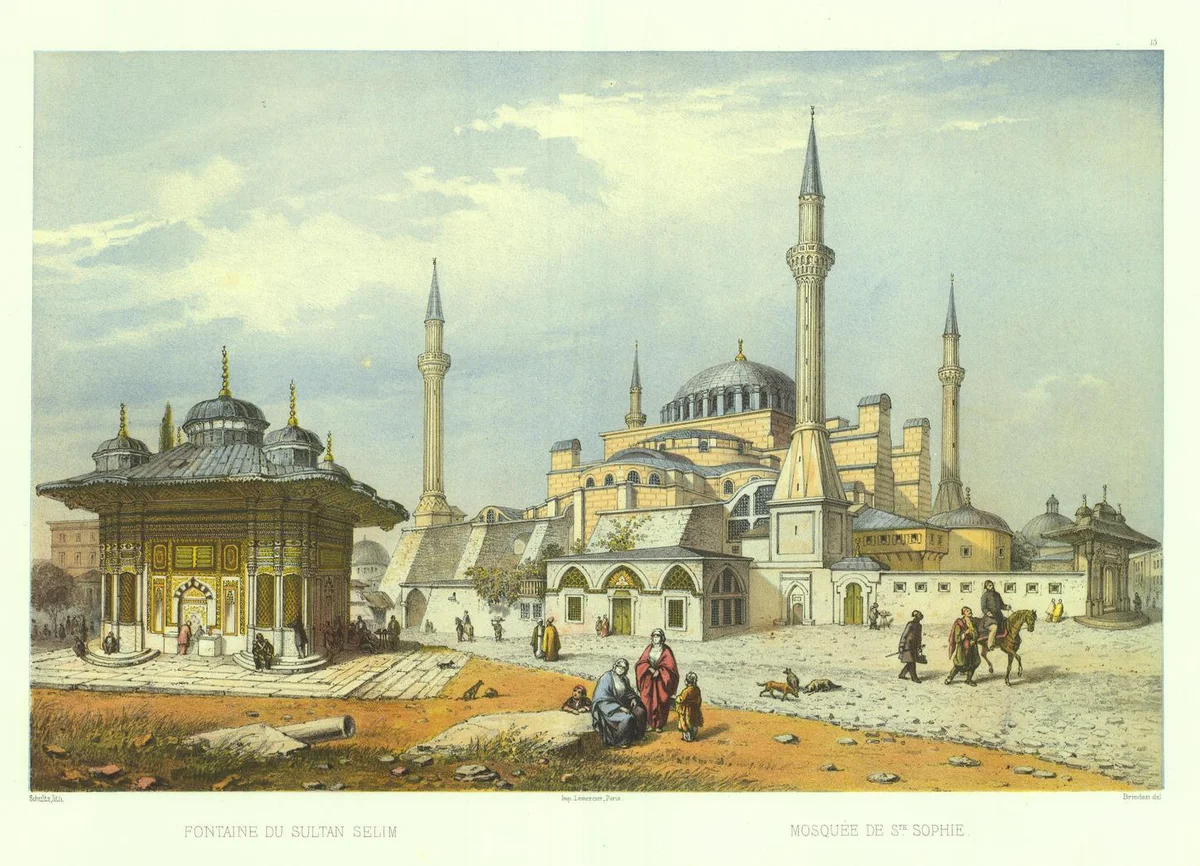 Ayasofya, İstanbul, 1855 (Jean Brindesi)