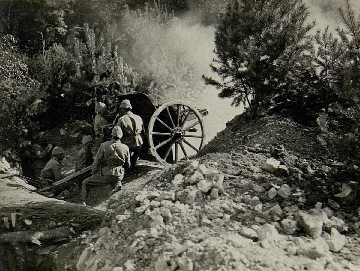 Galiçya Cephesinde Osmanlı Topçuları, 1916