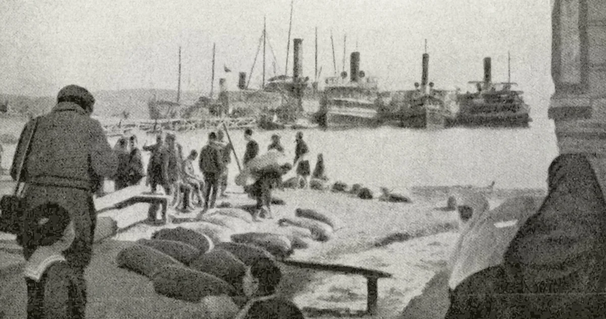 Çanakkale Limanında Osmanlı Gemileri