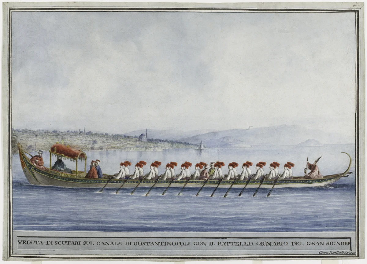 Padişah’ın saltanat kayığı Üsküdar önlerinde mayer, late 18
