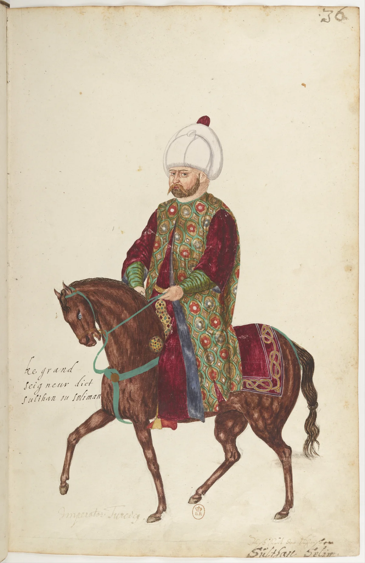 Doğu Halklarının Gelenek ve Kıyafetleri — Renkli Çizimler, 16. Yüzyıl (36)