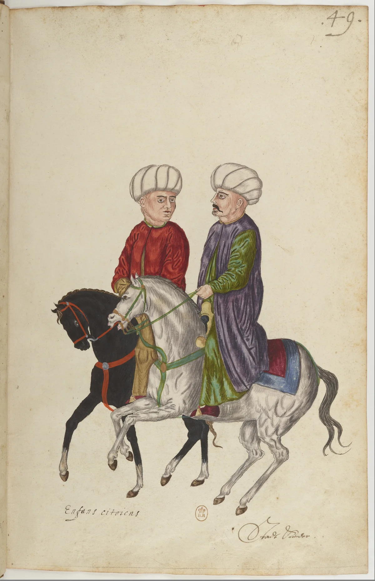 Doğu Halklarının Gelenek ve Kıyafetleri — Renkli Çizimler, 16. Yüzyıl (49)