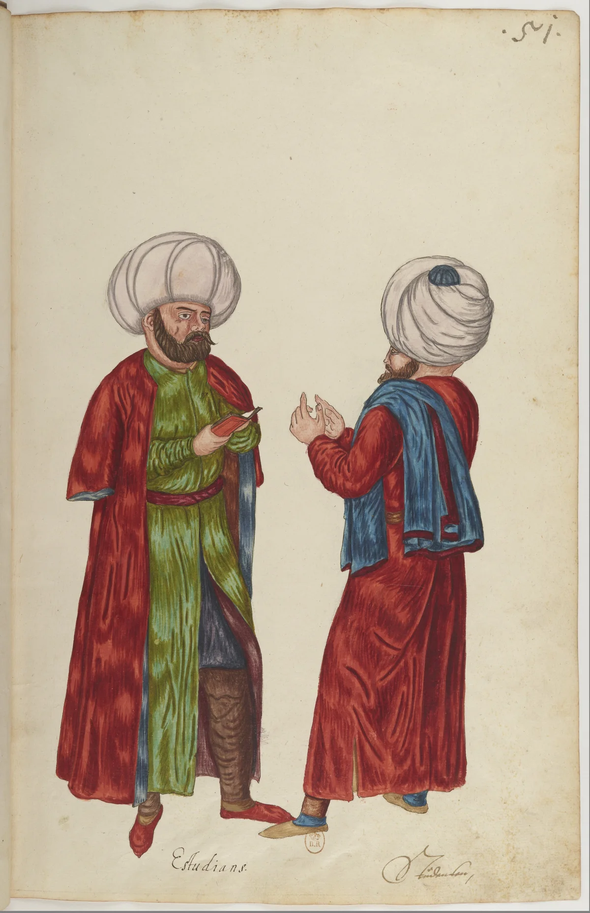 Doğu Halklarının Gelenek ve Kıyafetleri — Renkli Çizimler, 16. Yüzyıl (51)