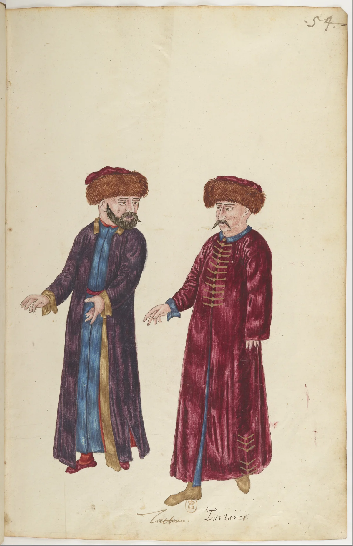 Doğu Halklarının Gelenek ve Kıyafetleri — Renkli Çizimler, 16. Yüzyıl (54)