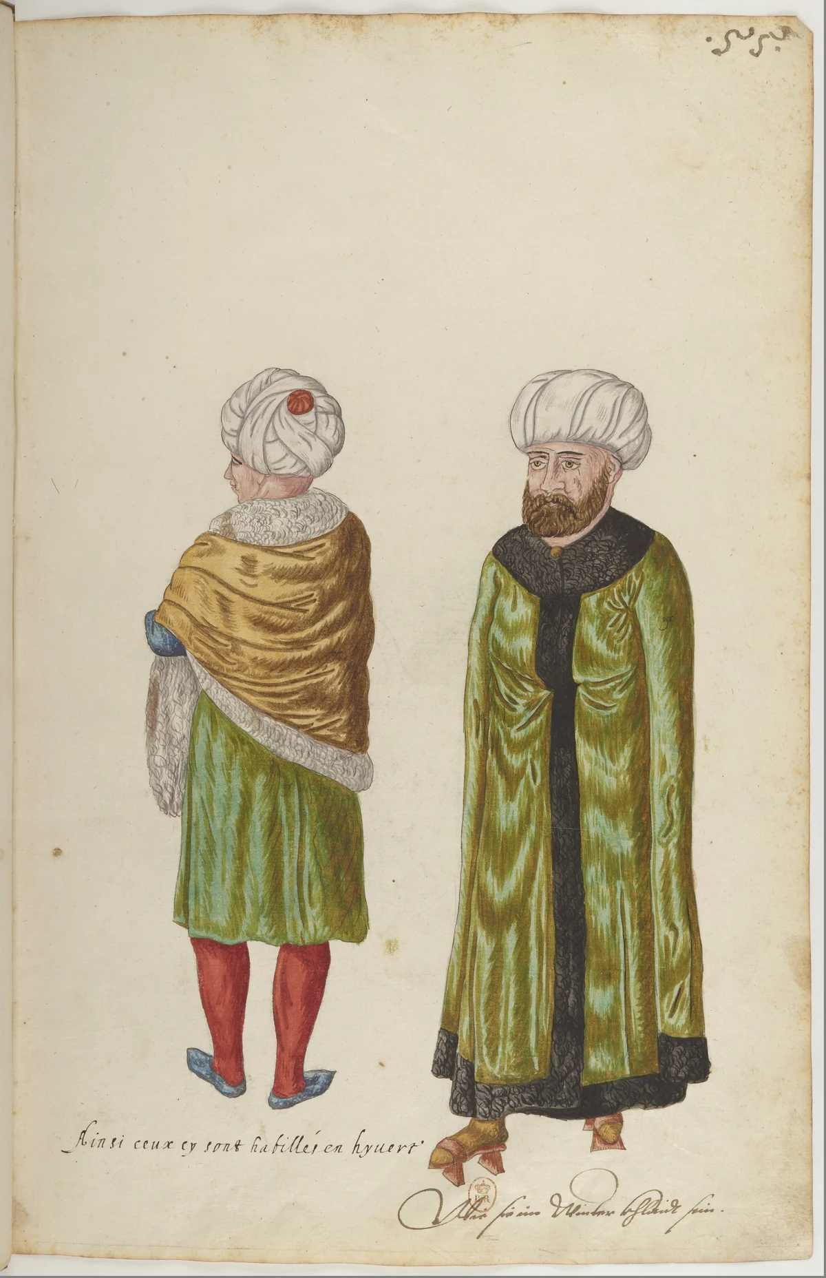 Doğu Halklarının Gelenek ve Kıyafetleri — Renkli Çizimler, 16. Yüzyıl (55)