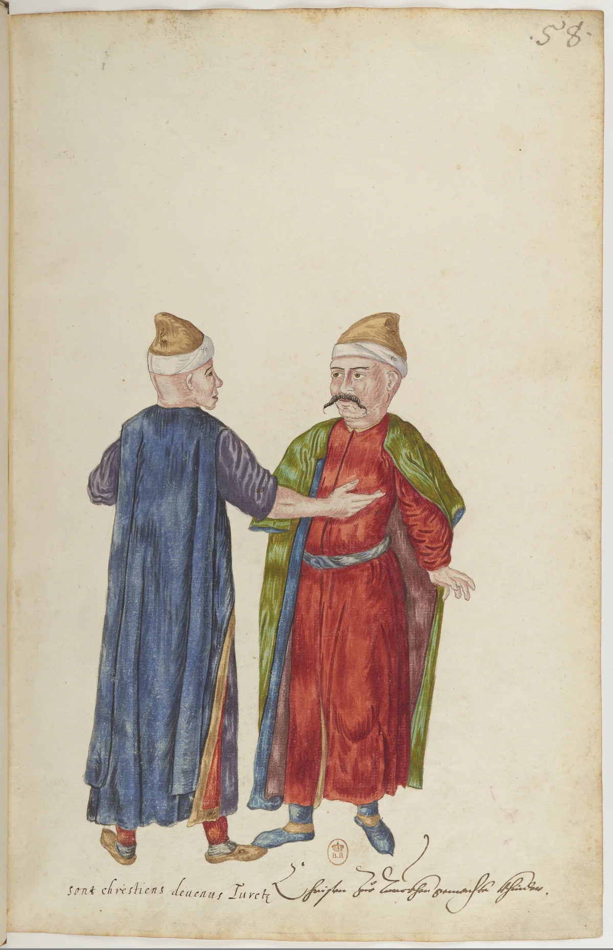 Doğu Halklarının Gelenek ve Kıyafetleri — Renkli Çizimler, 16. Yüzyıl (58)