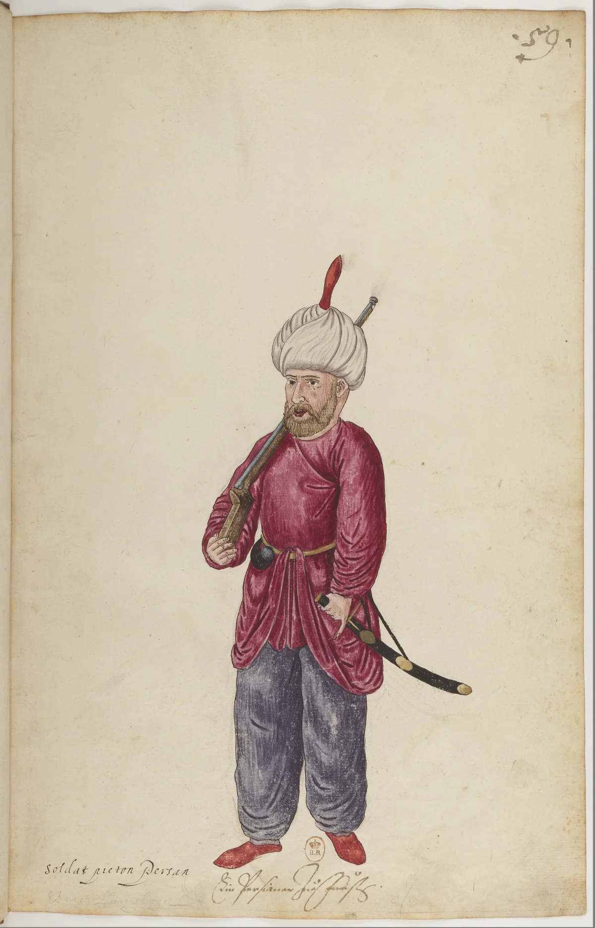 Doğu Halklarının Gelenek ve Kıyafetleri — Renkli Çizimler, 16. Yüzyıl (59)