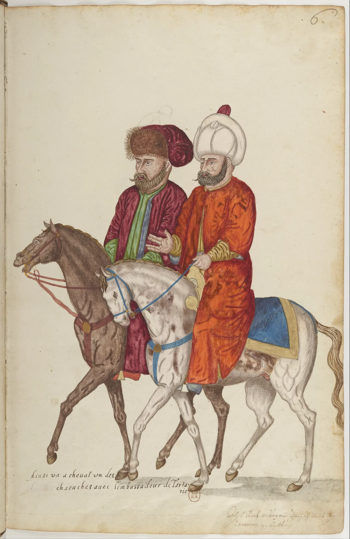 Doğu Halklarının Gelenek ve Kıyafetleri — Renkli Çizimler, 16. Yüzyıl (6)