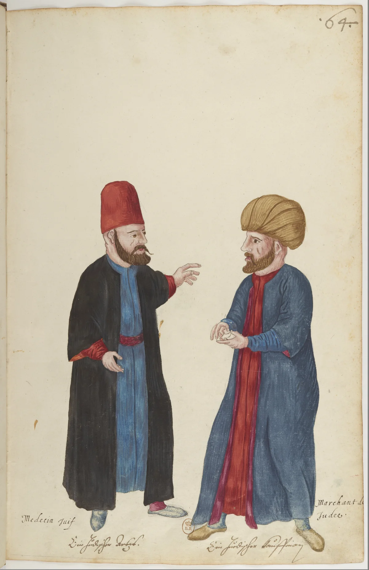 Doğu Halklarının Gelenek ve Kıyafetleri — Renkli Çizimler, 16. Yüzyıl (64)