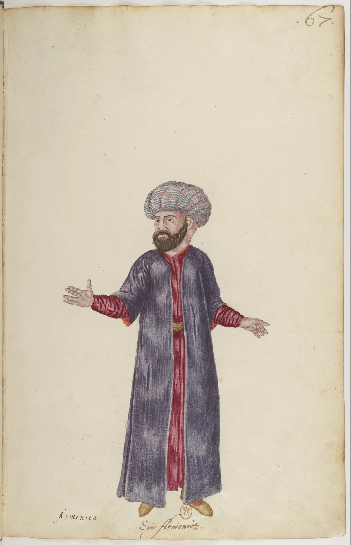 Doğu Halklarının Gelenek ve Kıyafetleri — Renkli Çizimler, 16. Yüzyıl (67)