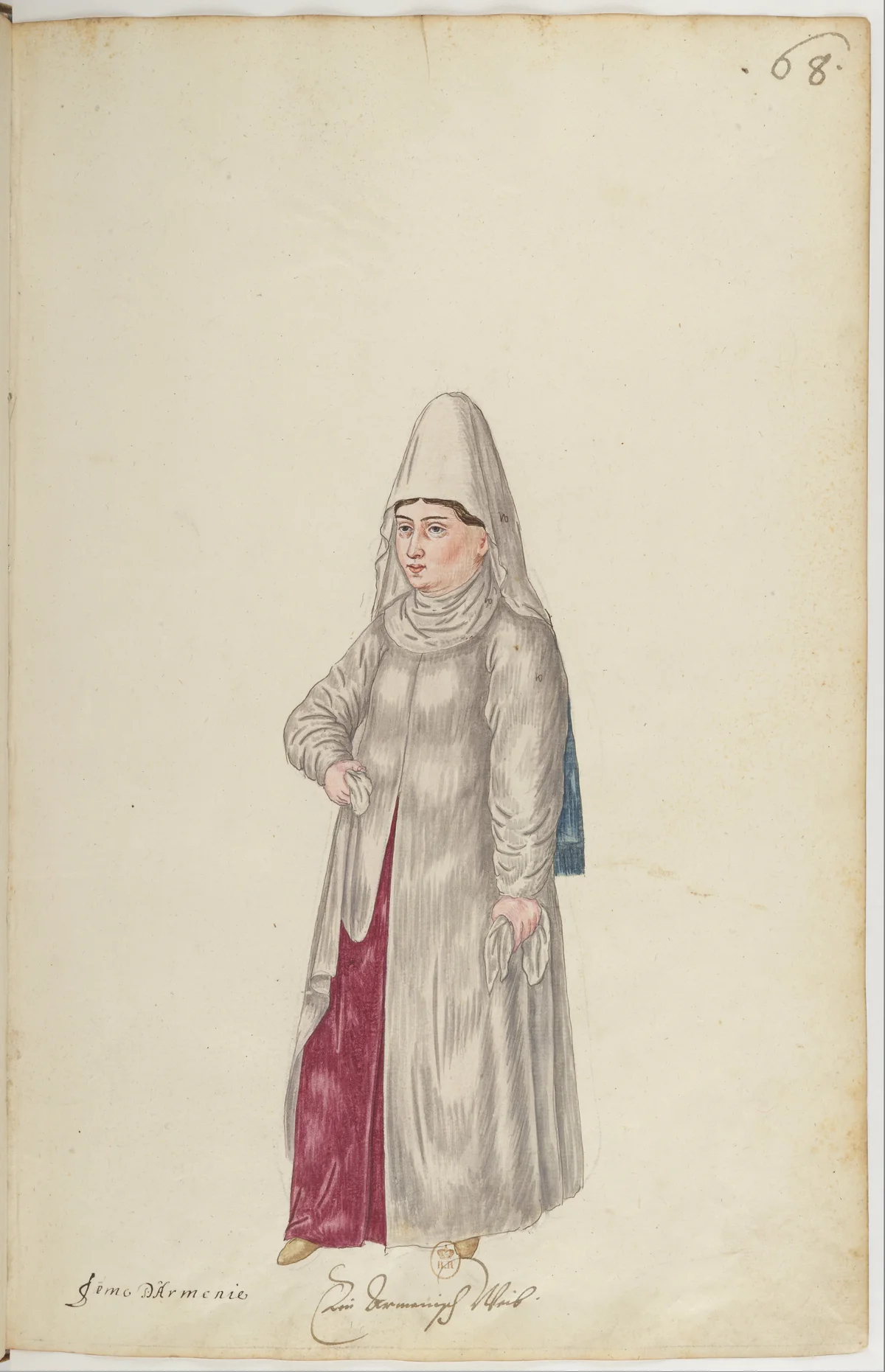 Doğu Halklarının Gelenek ve Kıyafetleri — Renkli Çizimler, 16. Yüzyıl (68)