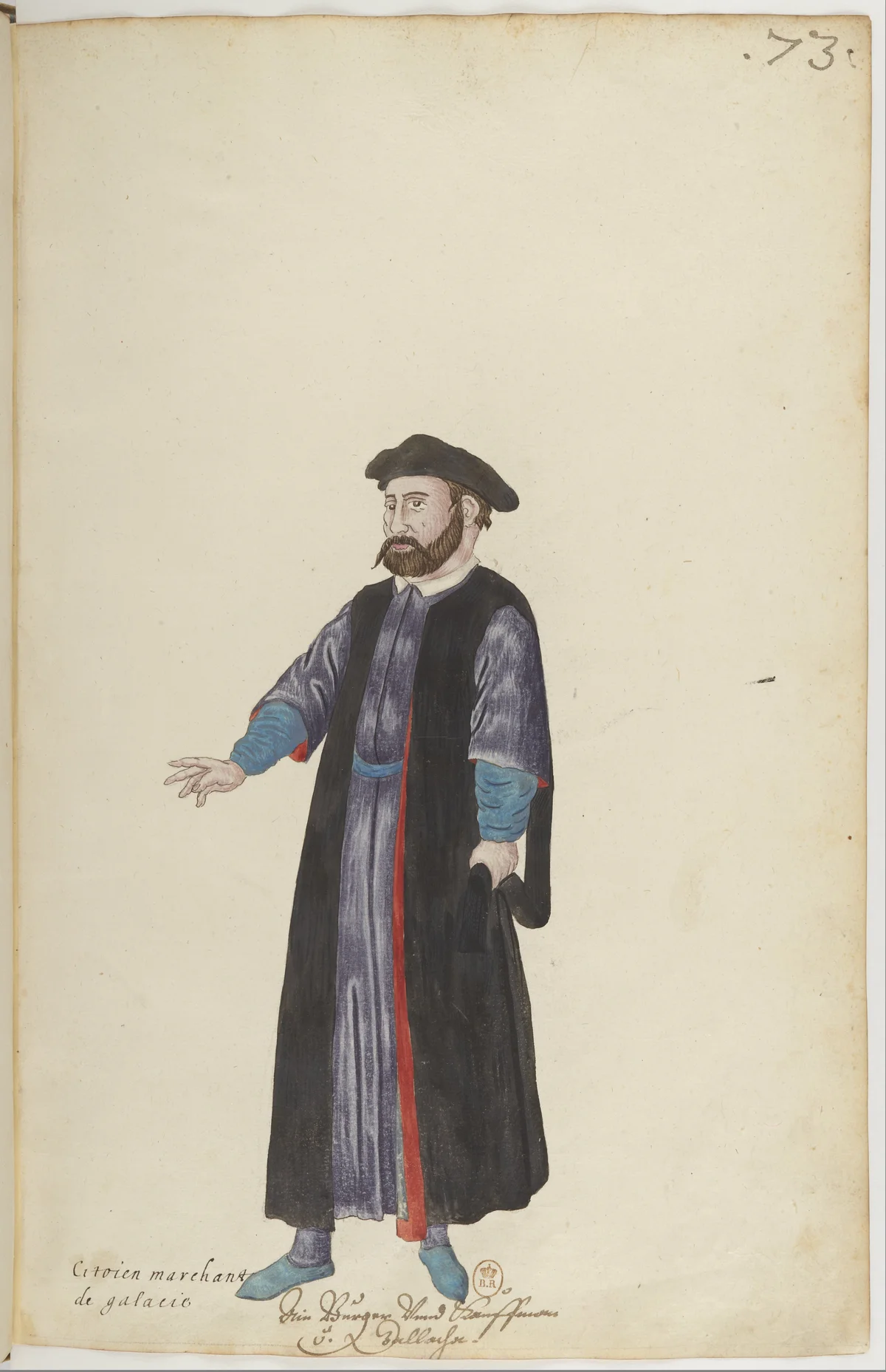 Doğu Halklarının Gelenek ve Kıyafetleri — Renkli Çizimler, 16. Yüzyıl (73)