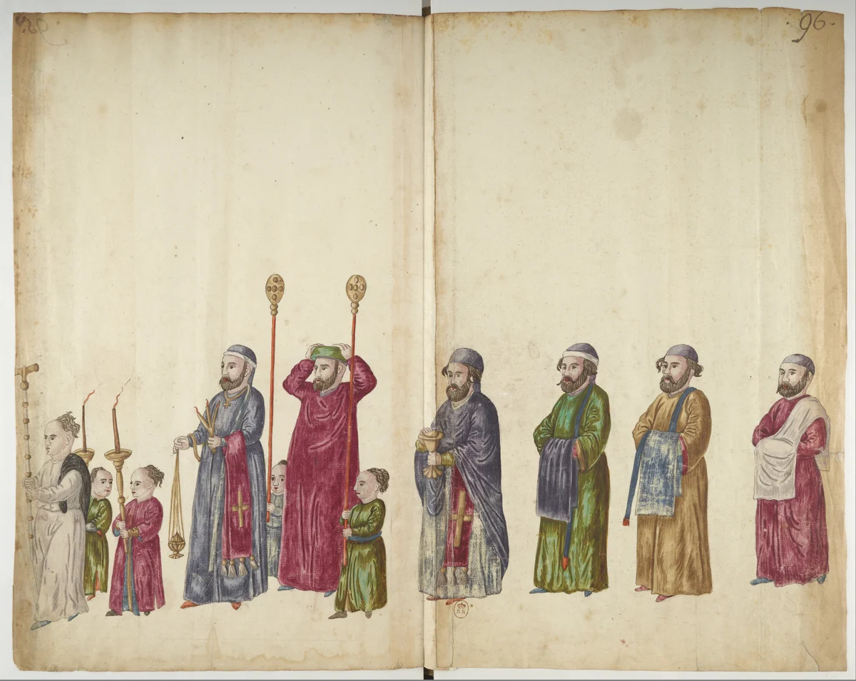 Doğu Halklarının Gelenek ve Kıyafetleri — Renkli Çizimler, 16. Yüzyıl (93)