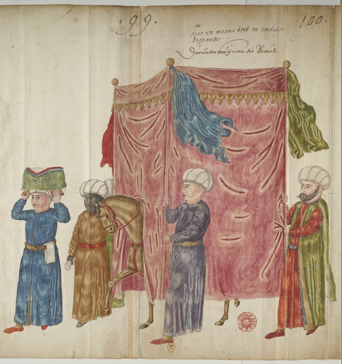 Doğu Halklarının Gelenek ve Kıyafetleri — Renkli Çizimler, 16. Yüzyıl (95)