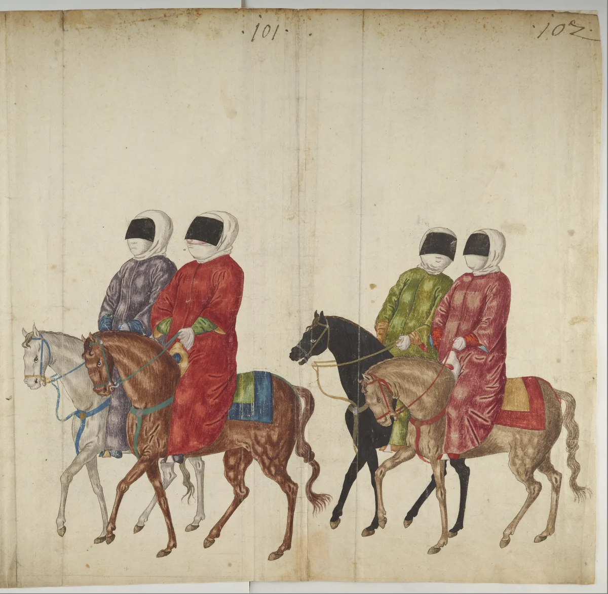 Doğu Halklarının Gelenek ve Kıyafetleri — Renkli Çizimler, 16. Yüzyıl (96)