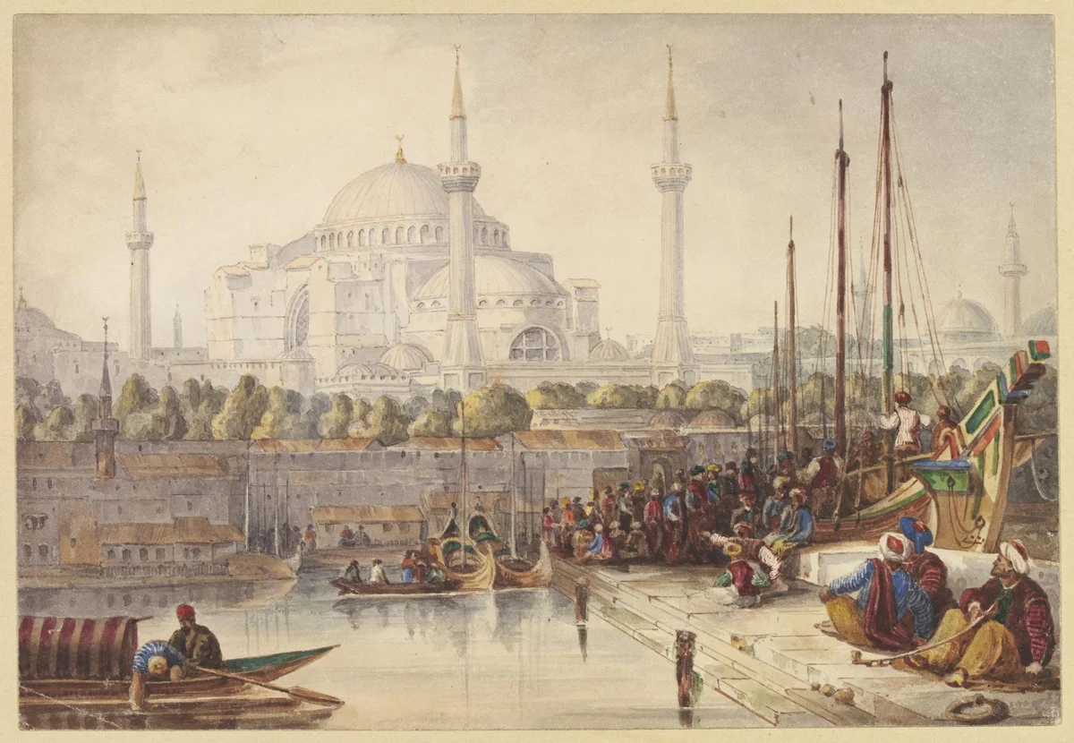 Ayasofya ve Boğaz, İstanbul, 1800'ler