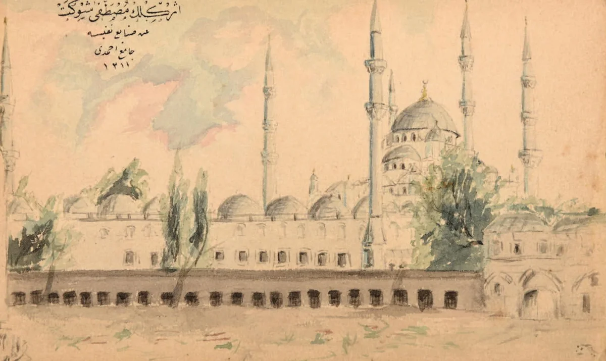 Sultan Ahmed Camii (Mavi Cami), İstanbul, 1900'ler (Şevket Dağ)