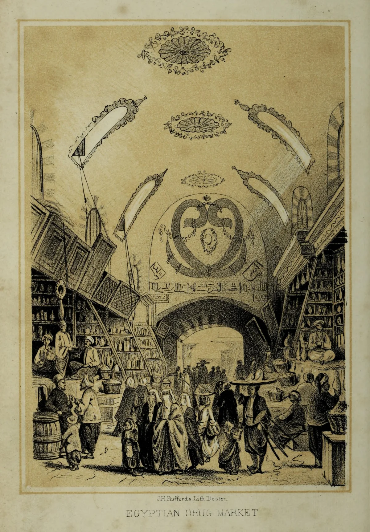 Mısır Çarşısı (Kapalı Çarşı), İstanbul, 1855