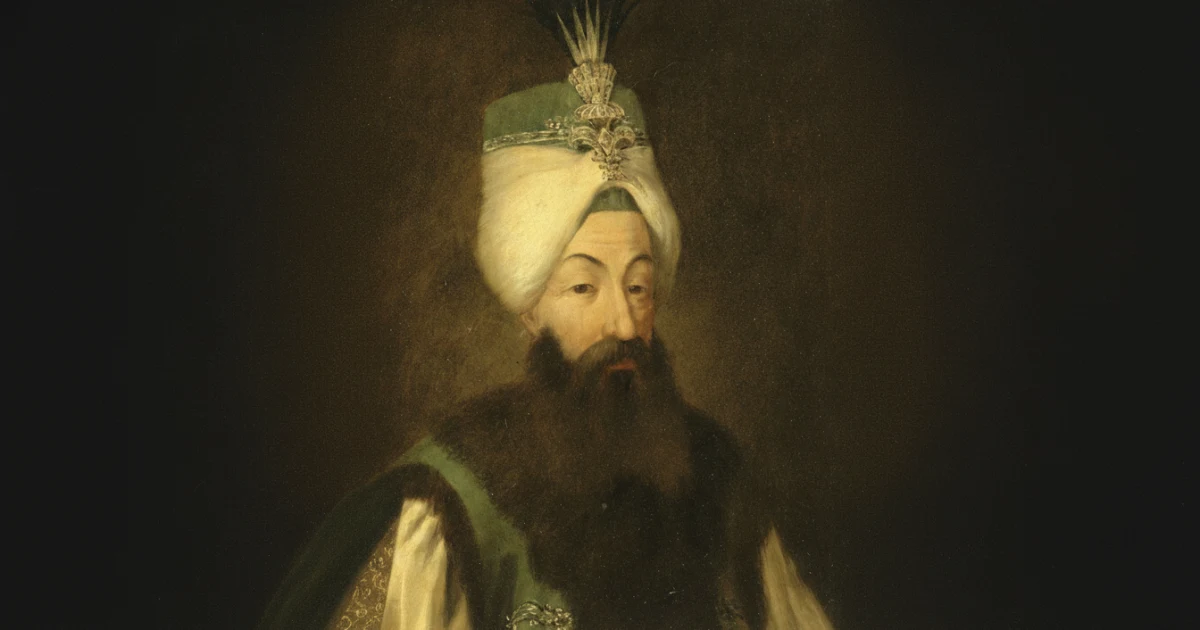 Kanonik portre referansıyla resmî hükümdar portresi düzeninde canlandırılan Sultan I. Abdülhamid
