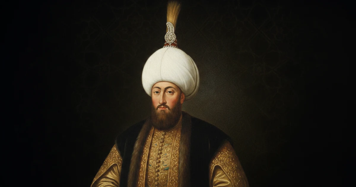 Kanonik portre referansıyla resmî hükümdar portresi düzeninde canlandırılan Sultan III. Mustafa