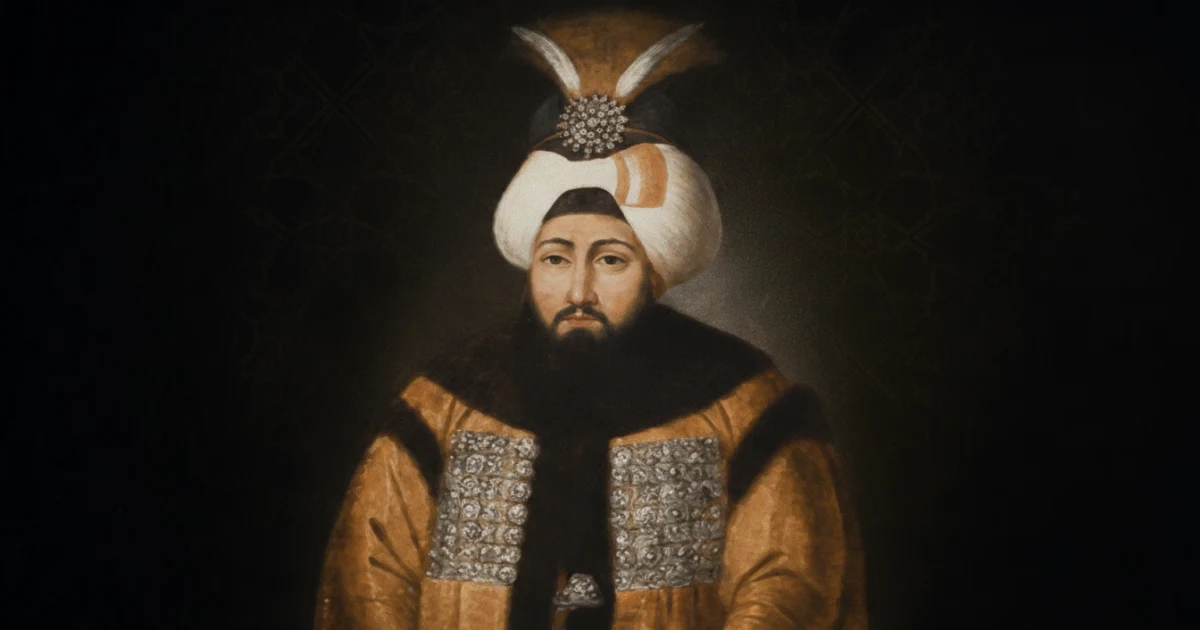 Kanonik portre referansıyla resmî hükümdar portresi düzeninde canlandırılan Sultan III. Osman