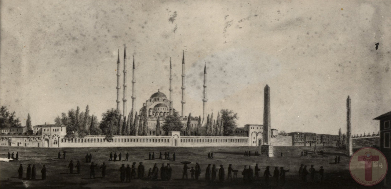 At Meydanı ve Sultanahmet Camii'nin Gravürü