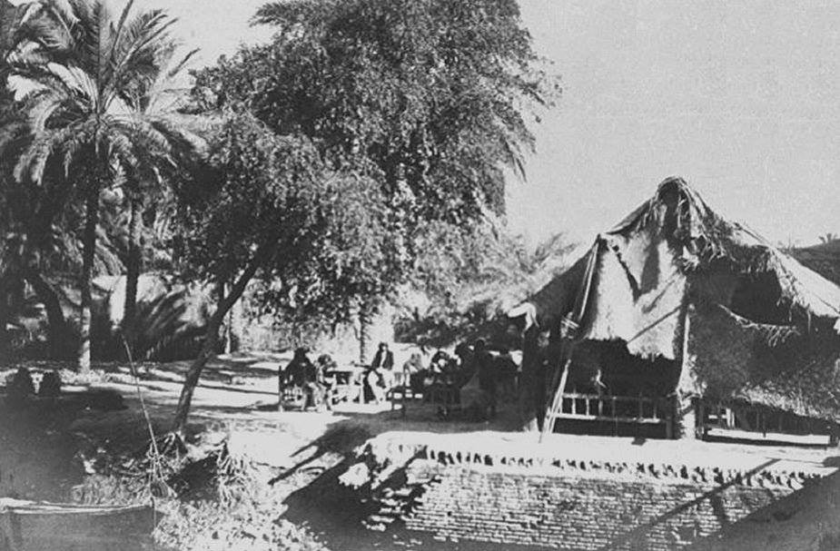 An Ottoman coffeehouse in Abu Al-Khaseeb, Vilâyet-i Basra (Iraq), March, 1917. 
...