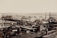 Eminönü ve Galata Köprüsü Panoraması / 1870'ler / G.Berggren Fotoğraf...