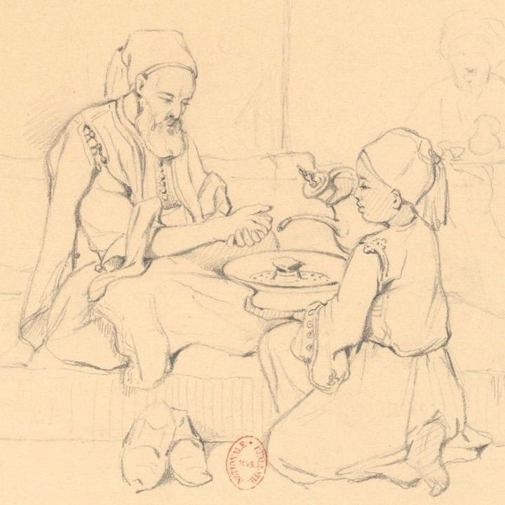 Grandfather Washing His Hands Before Dinner, Egypt, 19th Century
Yemek Öncesi E...