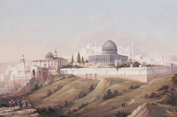 Jerusalem, Ottoman Palestine, 1800’s. (Kudüs, Filistin). ...