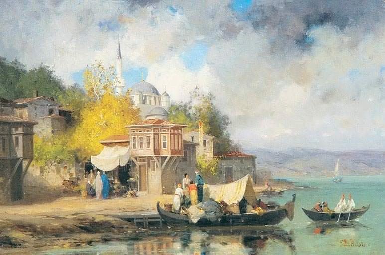 Osmanlı dönemi Istanbul,1800'ler.
Ressam:FabiusGermainBrest
Ottoman Istanbul, 1...