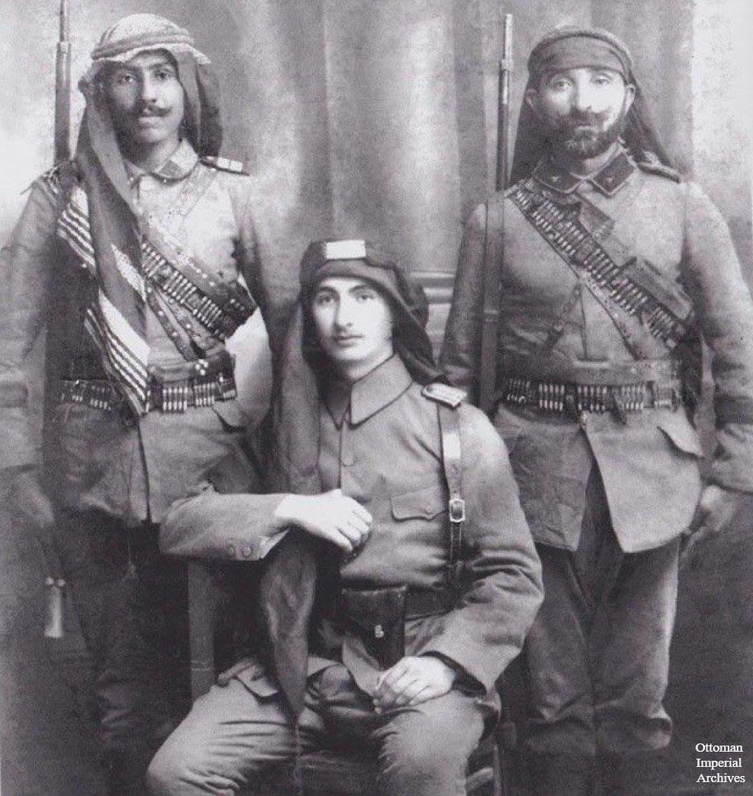 Ottoman Arab infantry soldiers taking part in World War I.
I. Dünya Savaşı'na k...