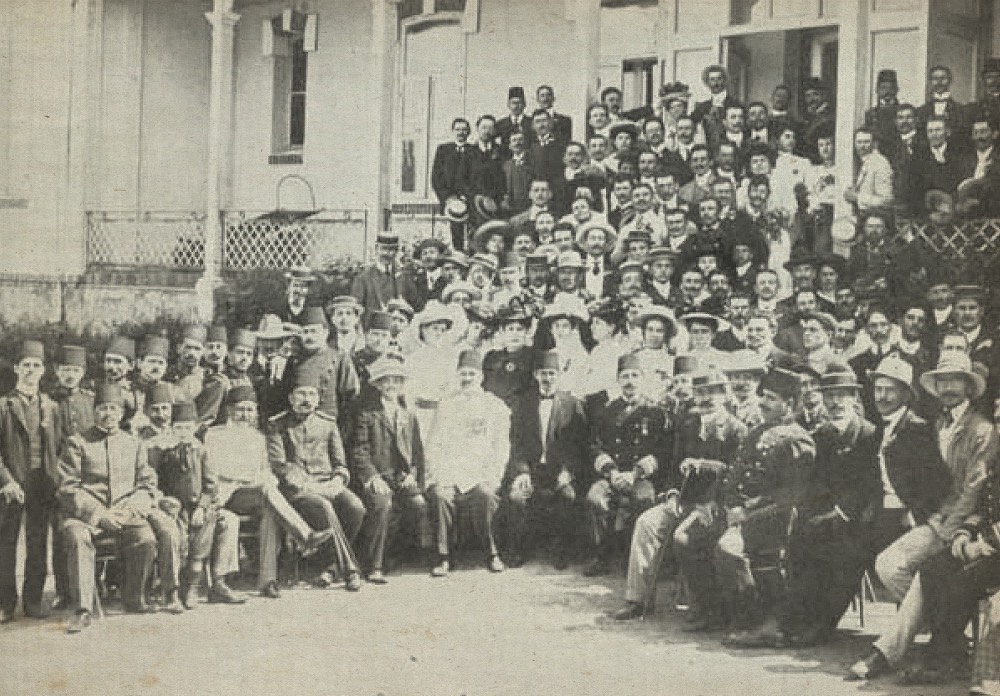Students from the University of Bucharest Medical School visiting the Hamidiye C...